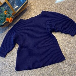 Knit Sweater Brand and Size Tag was Cut Out See Rough Measurements Maybe Purple?
